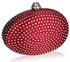 LSE00123 - Red Diamante Hardcase Clutch Bag