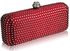 LSE00126 - Red Diamante Hardcase Clutch Bag