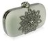 LSE00134- Wholesale & B2B Ivory Sparkly Crystal Satin Clutch purse Supplier & Manufacturer