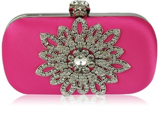 Wholesale & B2B Pink Sparkly Crystal Satin Clutch purse Supplier ...