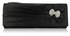 LSE00141- Wholesale & B2B Black Sparkly Crystal Satin Clutch purse Supplier & Manufacturer