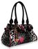 LS5003 -  Black Animal Print Satchel Handbag