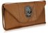 LSE00144 - Brown Skull Clutch purse
