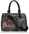 LS7020 - Black Fashion Tote Bag With Charm