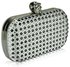 LSE00154-Ivory Stud Clutch Bag With Crystal-Encrusted Skull Clasp