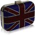 LSE00156- Wholesale & B2B Women's Blue Union Jack Box Clutch Supplier & Manufacturer