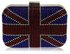 LSE00156- Wholesale & B2B Women's Blue Union Jack Box Clutch Supplier & Manufacturer