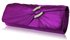 LSE00175-Wholesale & B2B Purple Satin Clutch Bag With Crystal Decoration Supplier & Manufacturer