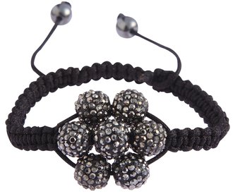 LSB0032-Black Shamballa Bracelet Crystal-Disco Ball Friendship Bead