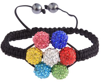 LSB0032-Multi Colour Shamballa Bracelet Crystal-Disco Ball Friendship Bead