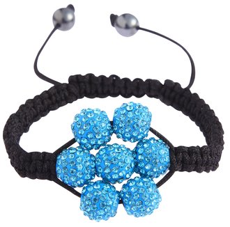 LSB0032-Teal Shamballa Bracelet Crystal-Disco Ball Friendship Bead