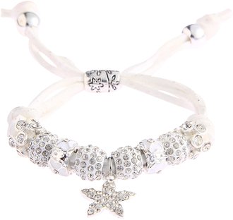 LSB0037- White Crystal Bracelet With Star Charm