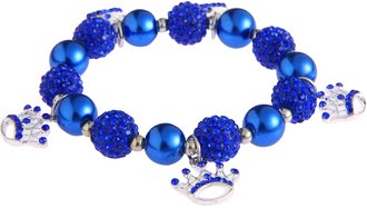 LSB0039-Wholesale & B2B Blue Crystal Bracelet With Crown Charms Supplier & Manufacturer