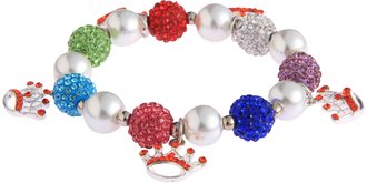 LSB0039-Wholesale & B2B Multi Colour Crystal Bracelet With Crown Charms Supplier & Manufacturer