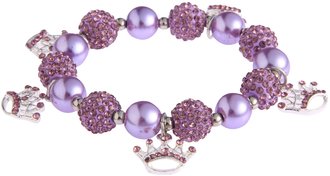 LSB0039-Wholesale & B2B Purple Crystal Bracelet With Crown Charms Supplier & Manufacturer