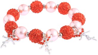 LSB0042- Wholesale & B2B Orange Crystal Bracelet With Fairy Charms Supplier & Manufacturer