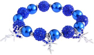 LSB0042- Wholesale & B2B Blue Crystal Bracelet With Fairy Charms Supplier & Manufacturer