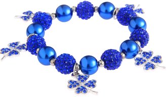 LSB0043- Wholesale & B2B Blue Crystal Bracelet With Butterfly Charms Supplier & Manufacturer