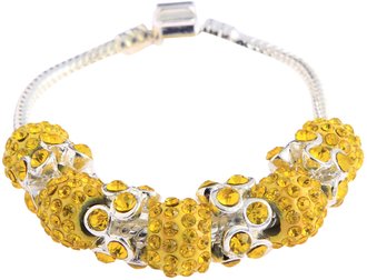 LSB0044- Lemonade Yellow Crystal Bracelet