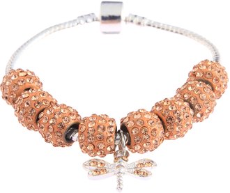 LSB0045- Wholesale & B2B Champagne Crystal Bracelet With Dragonfly Charm Supplier & Manufacturer