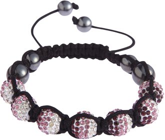 LSB0048- Purple Shamballa Bracelet Crystal-Disco Ball Friendship Bead