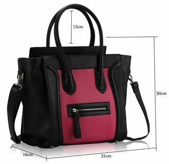 black pink tote bag