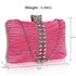 LSE0049 - Gorgeous Pink Crystal Strip Clutch Evening Bag