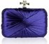 LSE0030 - Navy Satin evening cluth bag