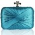 LSE0030 - Turqoise Satin evening cluth bag