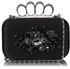 LSE00178- Black Women's Knuckle Rings Evening Bag