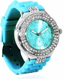 LSW001-Teal Womens Diamante Watch