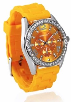 LSW002-Wholesale & B2B Yellow Womens Diamante Watch Supplier & Manufacturer