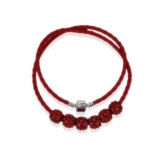 LSN009- Red Women's Crystal Necklace