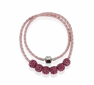 LSN009- Pink Women's Crystal Necklace