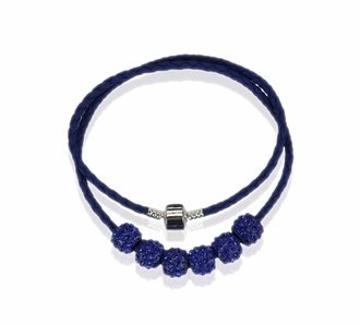 LSN009- Blue Women's Crystal Necklace