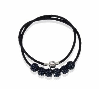 LSN009- Navy  Women's Crystal Necklace