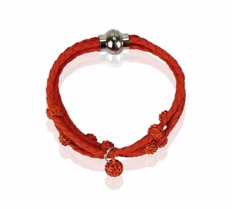 LSB0057- Orange Crystal Bracelet