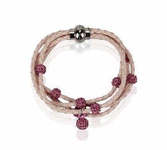 LSB0057- Pink Crystal Bracelet