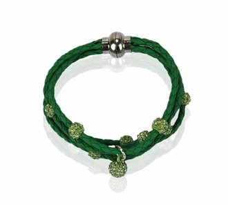 LSB0057- Light Green Crystal Bracelet