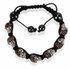 LSB0049- Coffee Crystal Skull Bracelet