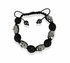LSB0050- Black Skull Crystal Disco Ball Bead Bracelet