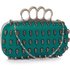 LSE00184 - Wholesale & B2B Teal Women's Knuckle Rings Evening Bag Supplier & Manufacturer