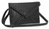 LSE00181 - Grey Skull Flapover Clutch Purse