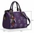 LS7017 - Purple Skull Diamante Tote Bag With Charm