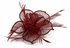 LSH00141 - Red Feather and Mesh Flower Fascinator