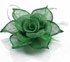 LSH00129 - Green Feather and Mesh Flower Fascinator