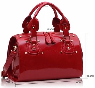 red studded purse