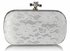 LSE00215 - Classy Ivory Ladies Lace Evening Clutch Bag