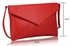 LSE00220 - Red Large Flap Clutch purse