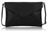 LSE00220 - Black Large Flap Clutch purse